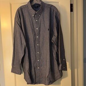 Men’s 3XL Ralph Lauren Navy Casual Button-Down Shirt